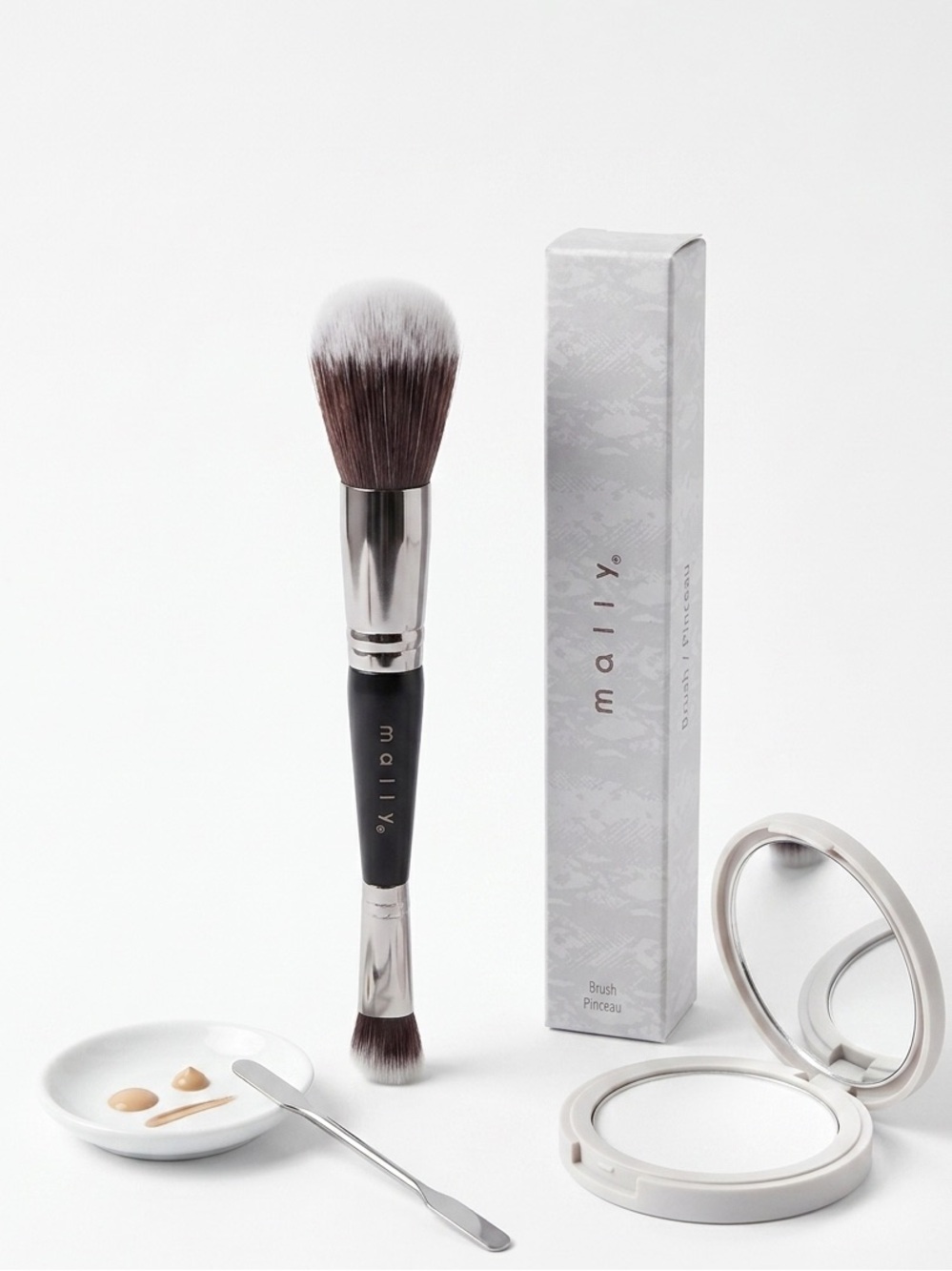 Mally Dual-Ended Powder & Detail Makeup Brush